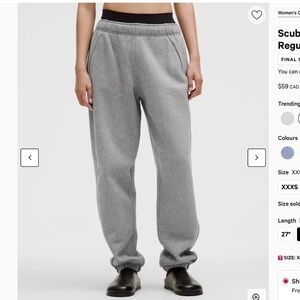 Lululemon Scuba Mid-Rise Oversized Jogger - Heather Grey